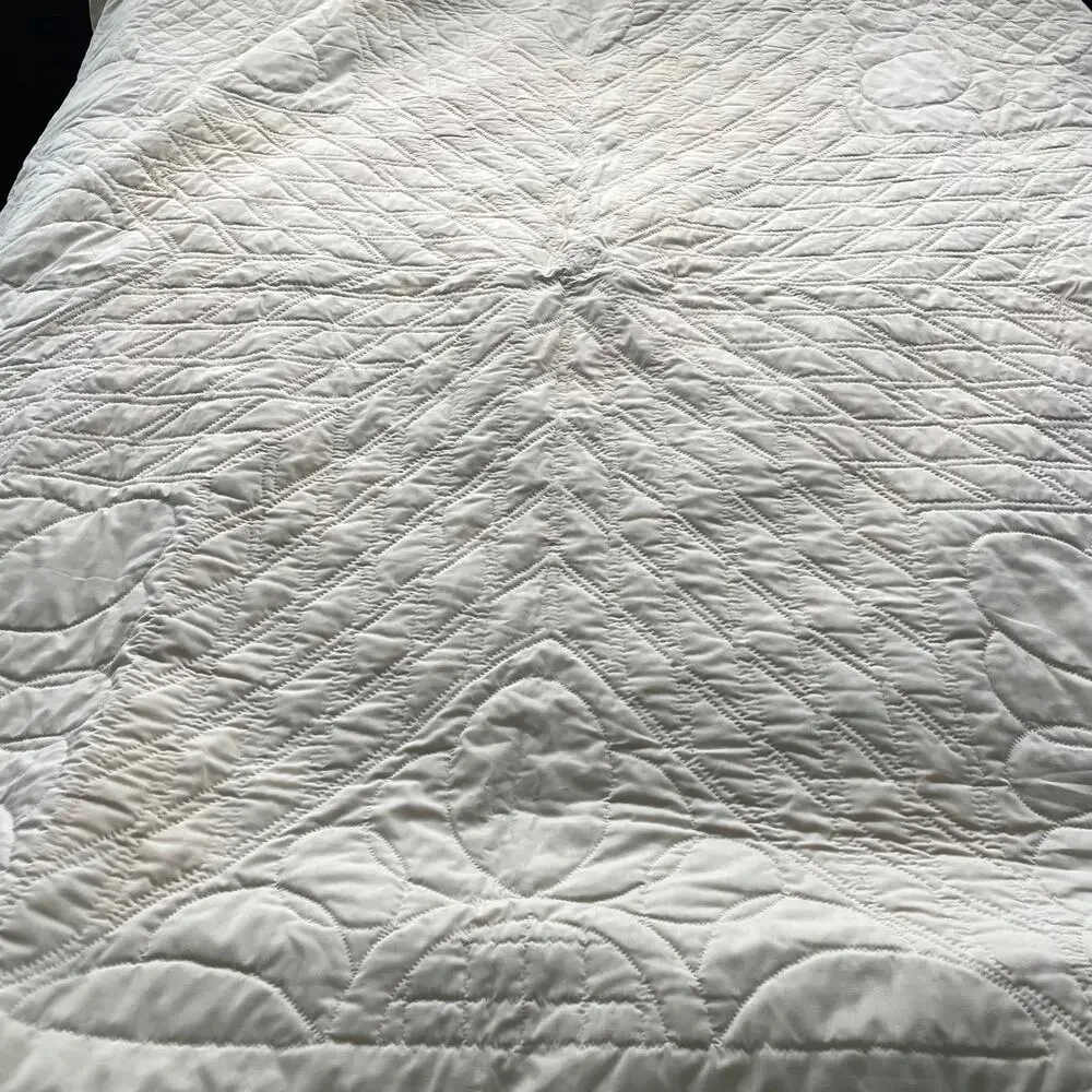 Vintage Handmade Harvest Lone Star Quilt Texas Orange Brown Fall Autumn *READ*